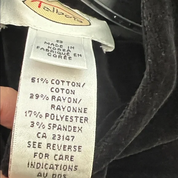 Talbots Black Velvet Women's sweater - Picture 4 of 4